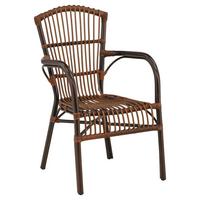 Gartensessel Galera Aluminium - Braun, KONVENTIONELL, Metall (55/90/63cm) - Gardenson