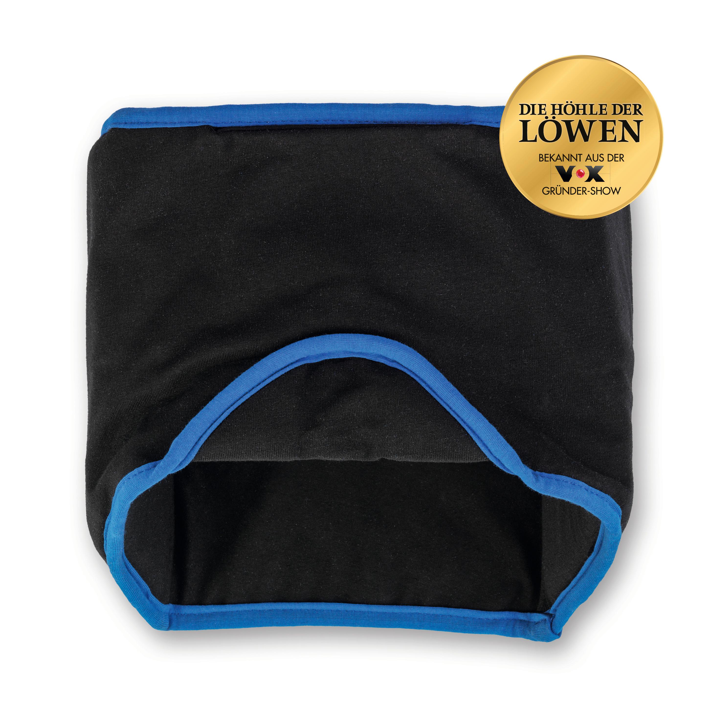 Schlafmaske Mysleepmask S/M Schwarz/Blau - Blau/Schwarz, Basics, Textil (26,5/19/1cm)