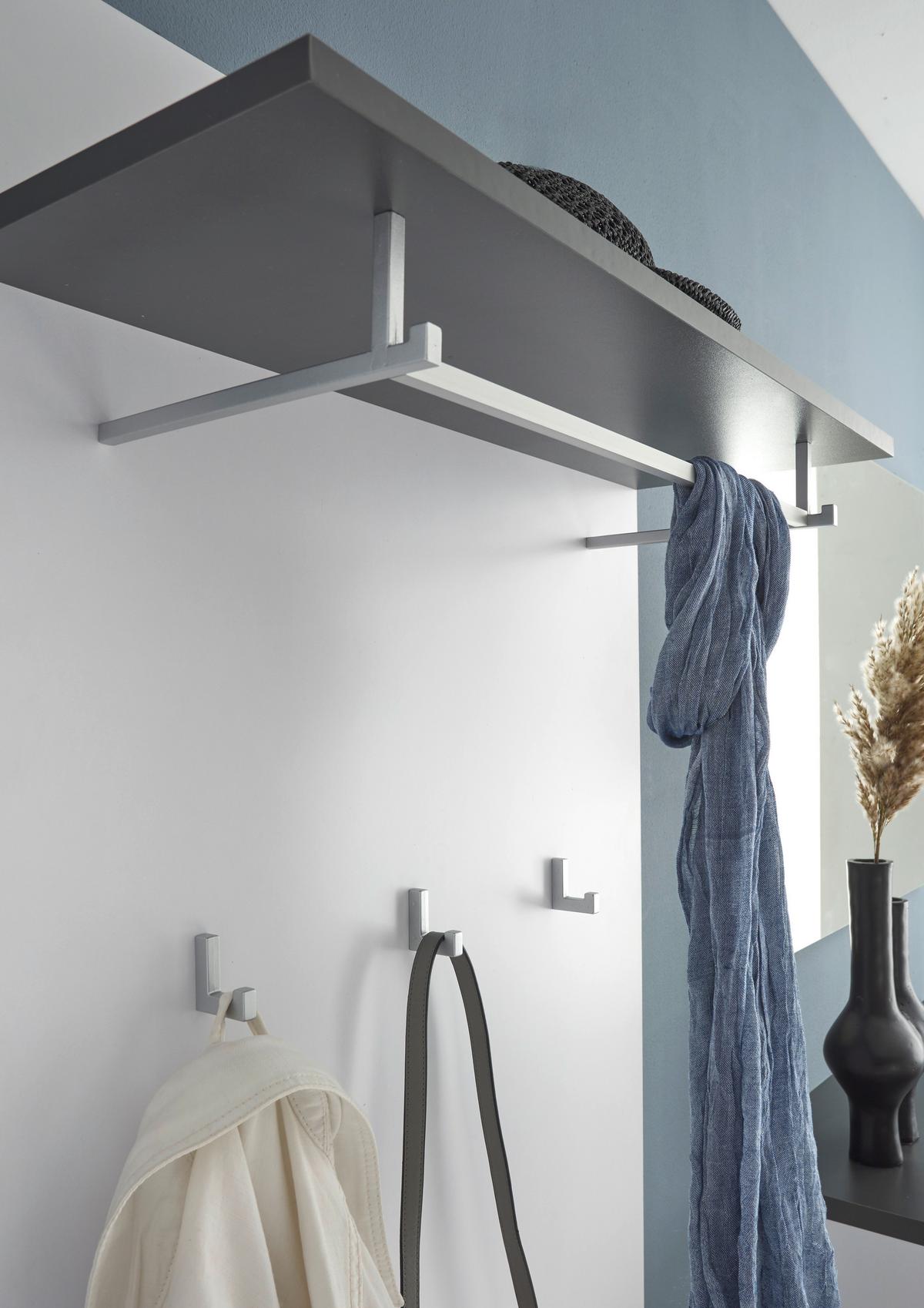 Wandpaneel Boston Weiß/Anthrazit - Anthrazit/Weiß, Design, Holzwerkstoff (70/151/27cm) - MID.YOU