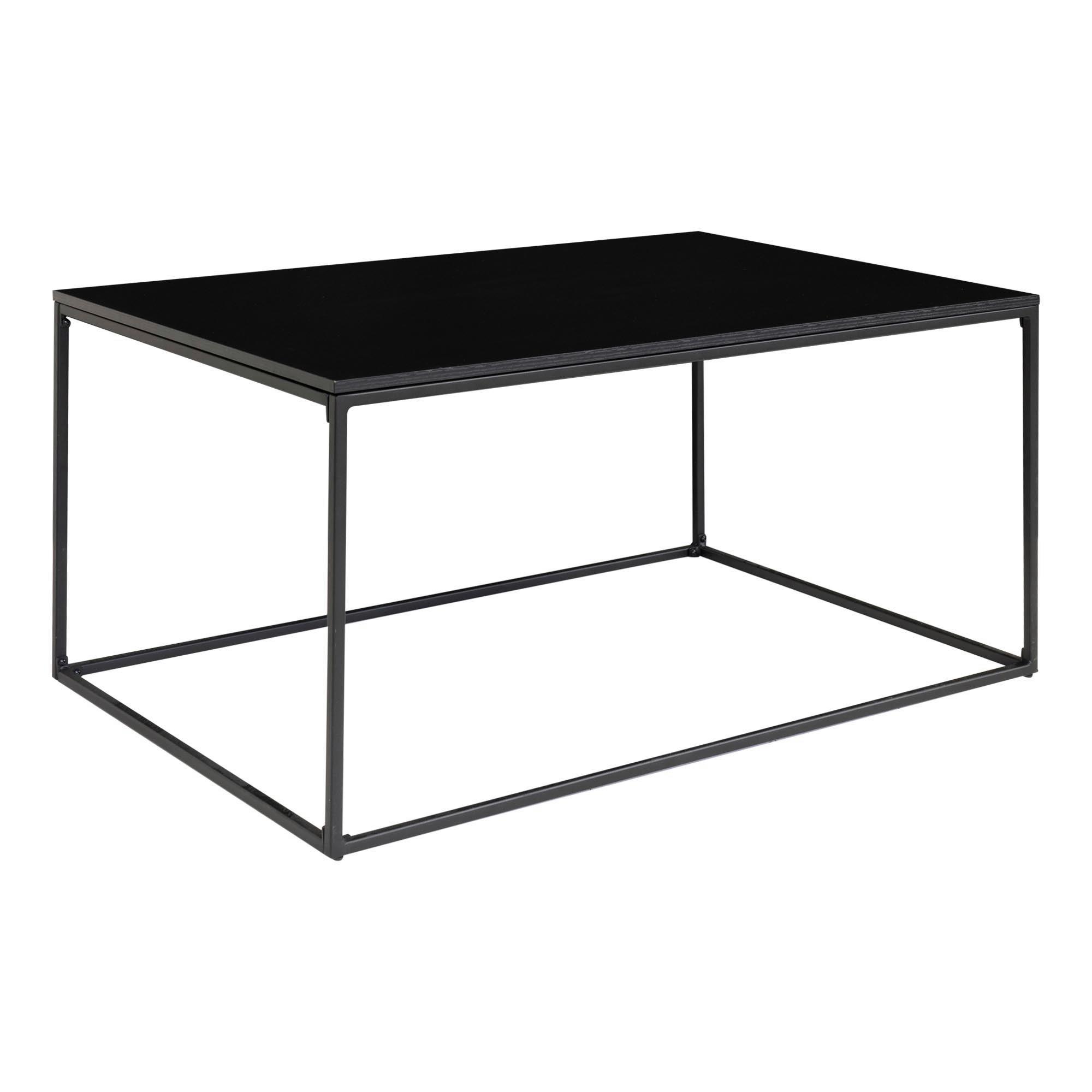 VITA Coffe Table Vita Schwarz L: 90cm - Schwarz, Design, Holzwerkstoff/Metall (90/60/45cm) - MID.YOU