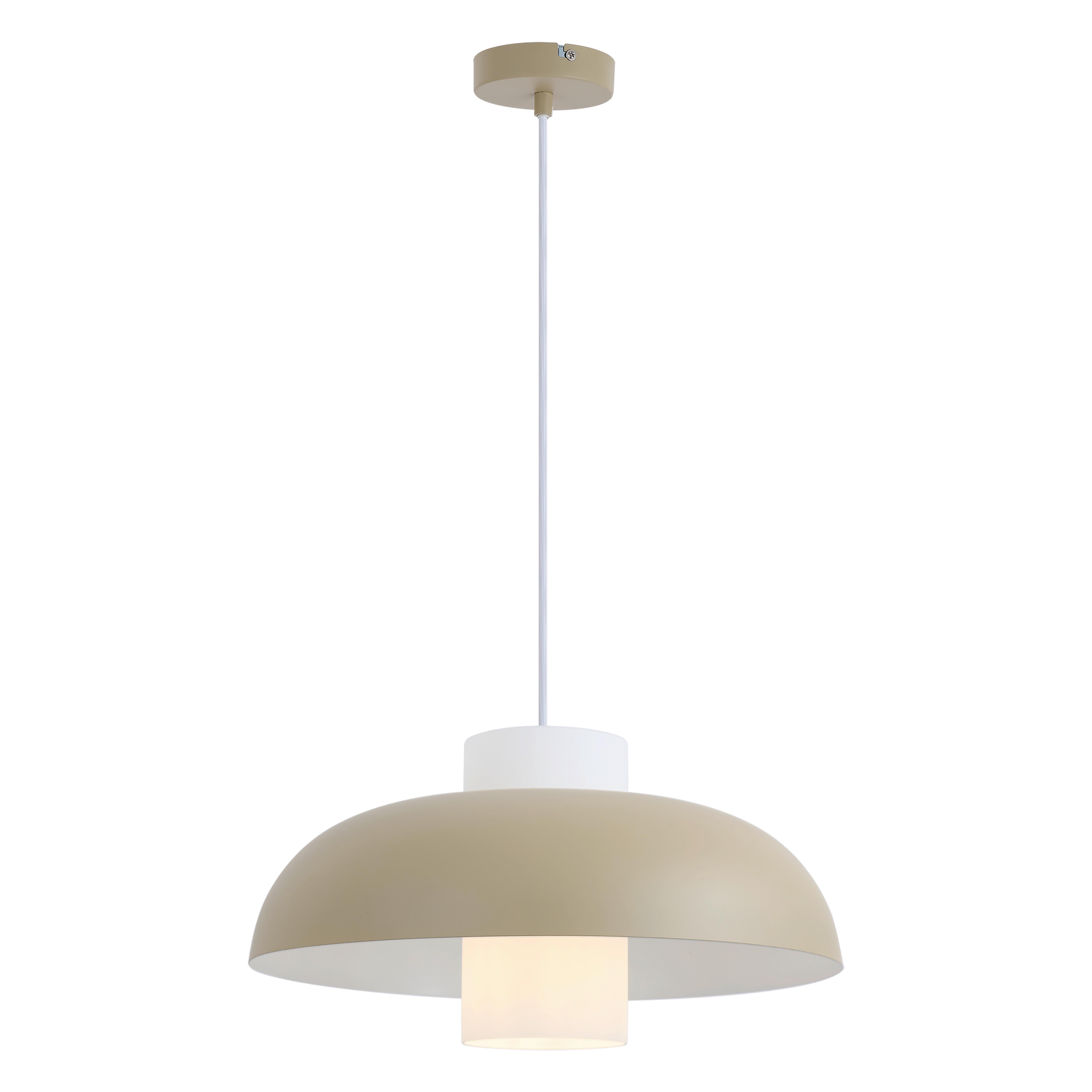 HÄNGELEUCHTE LOWE - Sandfarben, MODERN, Glas/Metall (38/38/120cm)