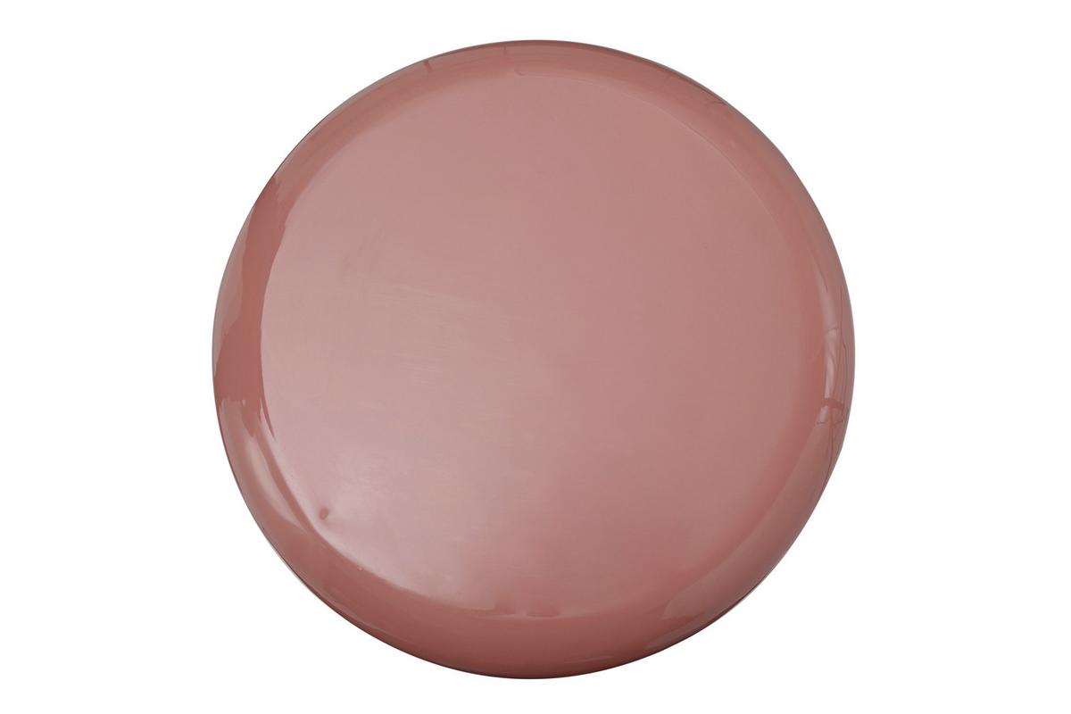 ODKLÁDACÍ STOLEK ART DECO ROSA - starorůžová/barvy zlata, Design, kov (51,5/43cm) - MID.YOU