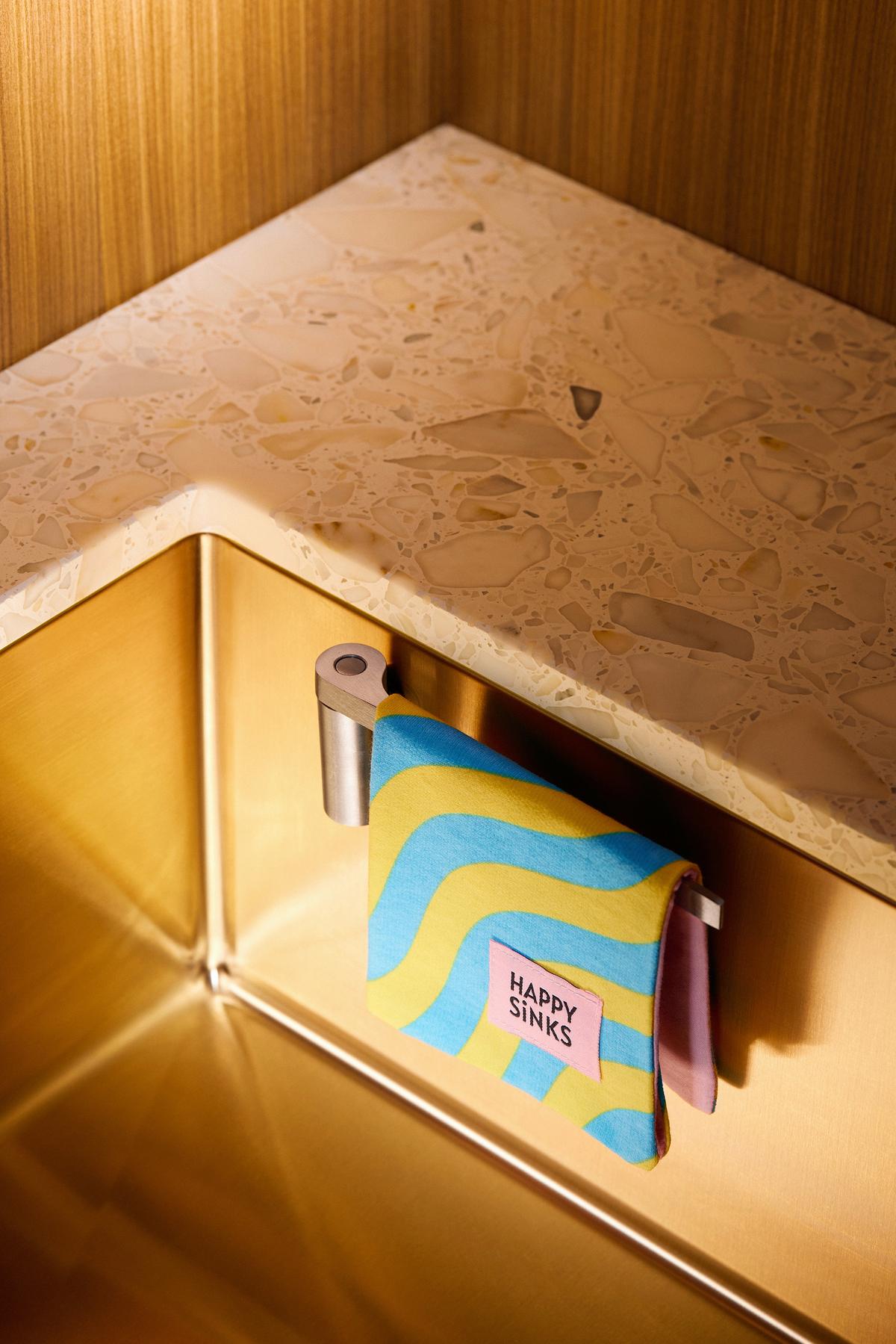 Spültuchhalter Chrom, Schwenkbar, Magnetisch - Chromfarben, Basics, Metall - HAPPY SINKS