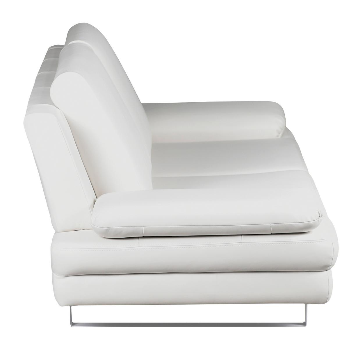 3-Sitzer-Sofa Jovanna, Weiß B: 218 cm - Weiß/Grau, Design, Textil (218/78/88cm) - MID.YOU