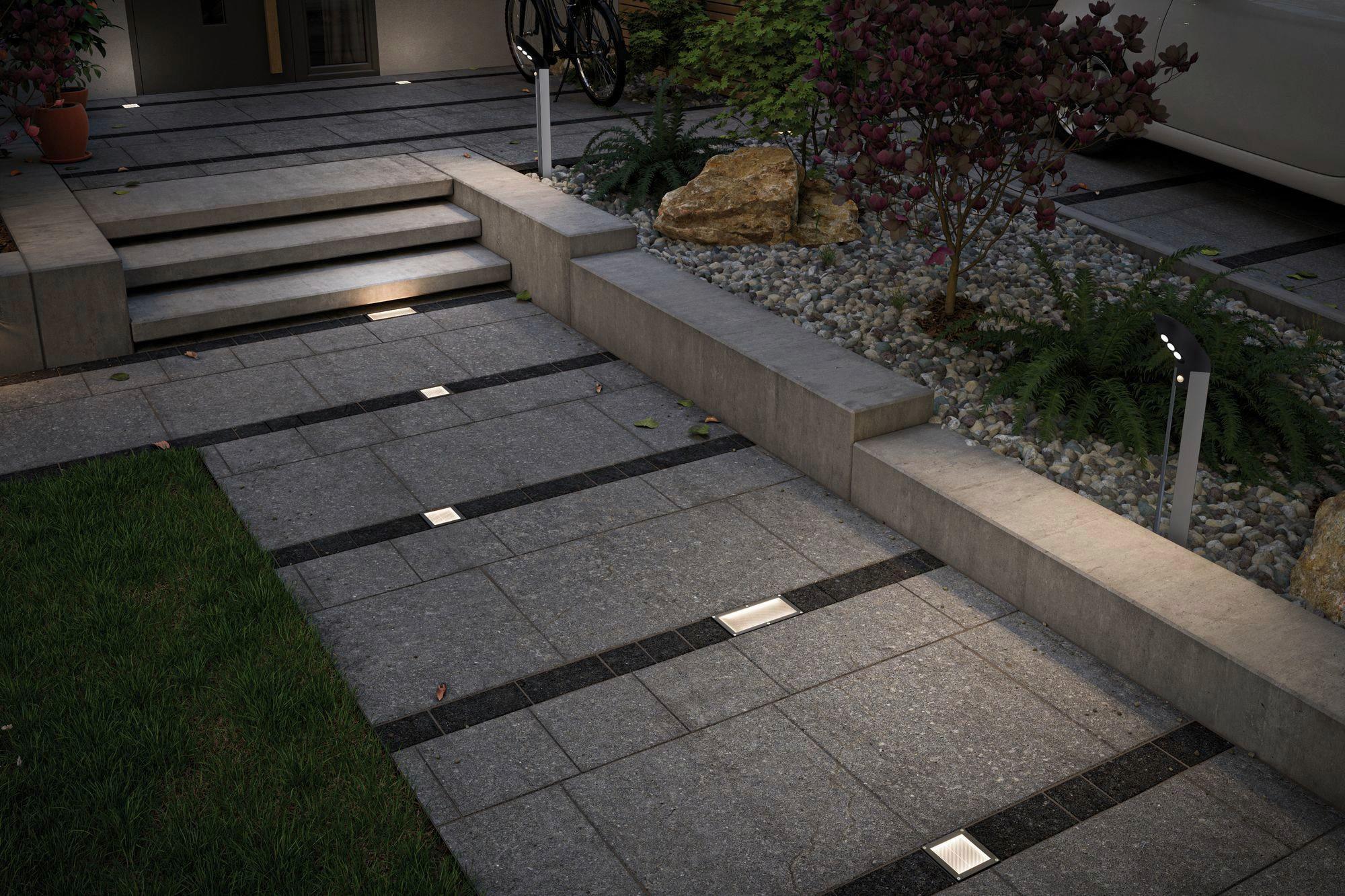 Solarleuchte Klar/Edelstahl 1xled Warmweiß H: 4,5cm - Klar/Edelstahlfarben, Basics, Metall (10/4,5/10cm) - Paulmann