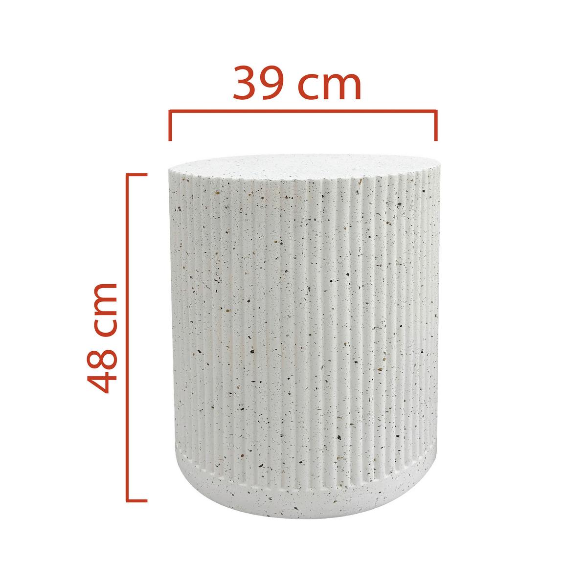 TABURETKA JASPER -TREND- - biela, Modern, kameň (39/48cm) - Mömax