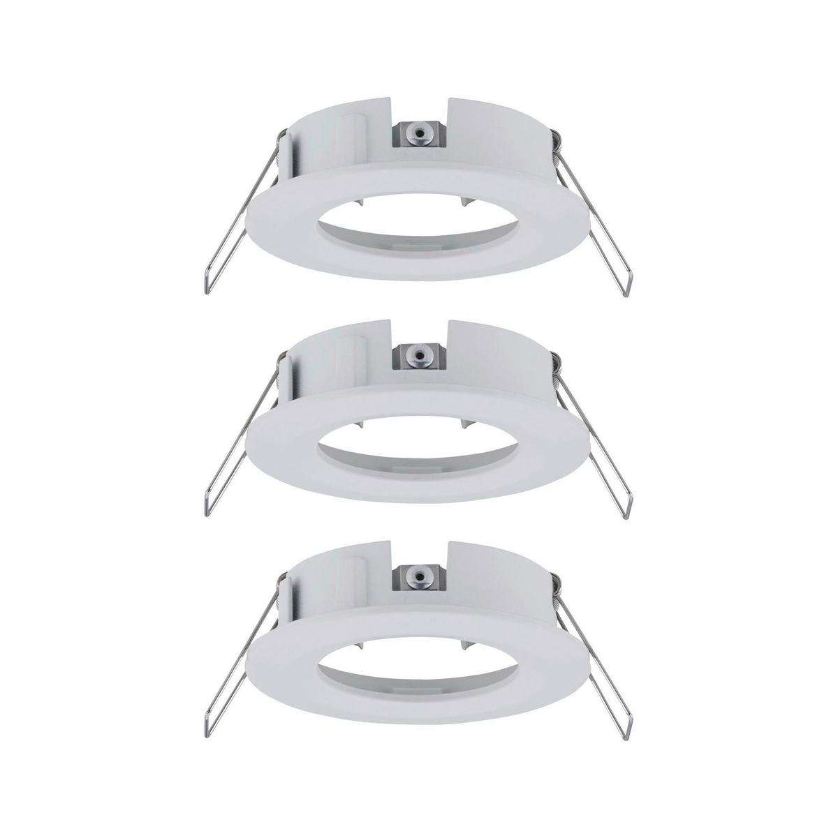 Deckenleuchte 3er-Set Ø 8,4 cm 3-Flammig - Alufarben/Weiß, Basics, Metall (8,4cm) - Paulmann