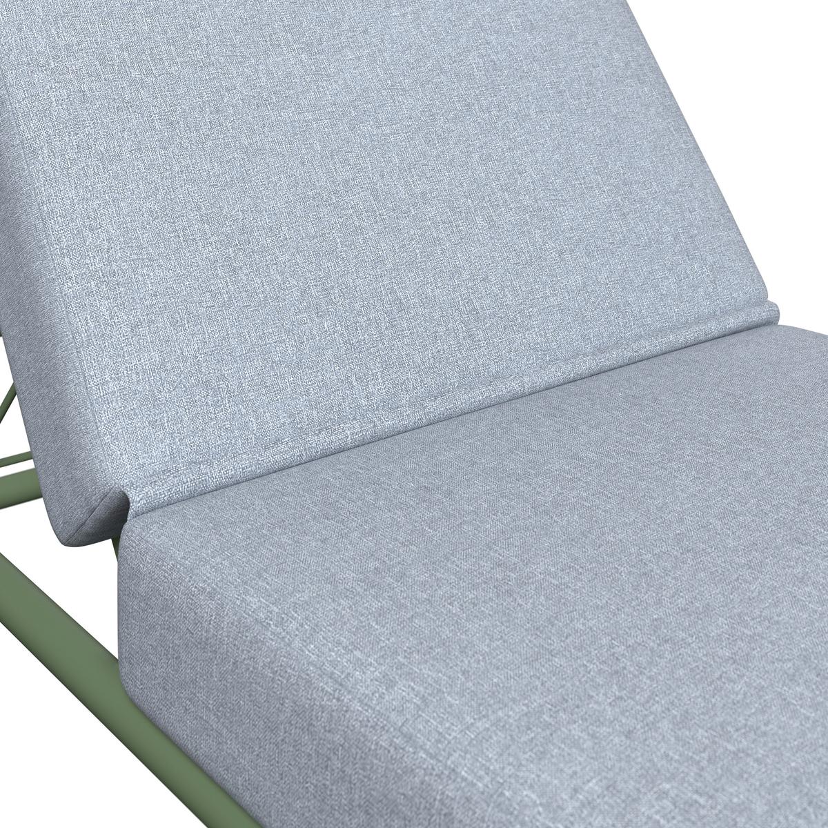 Sonnenliege Daytona - Grün, MODERN, Holz/Textil (200/65/36cm) - Beldano