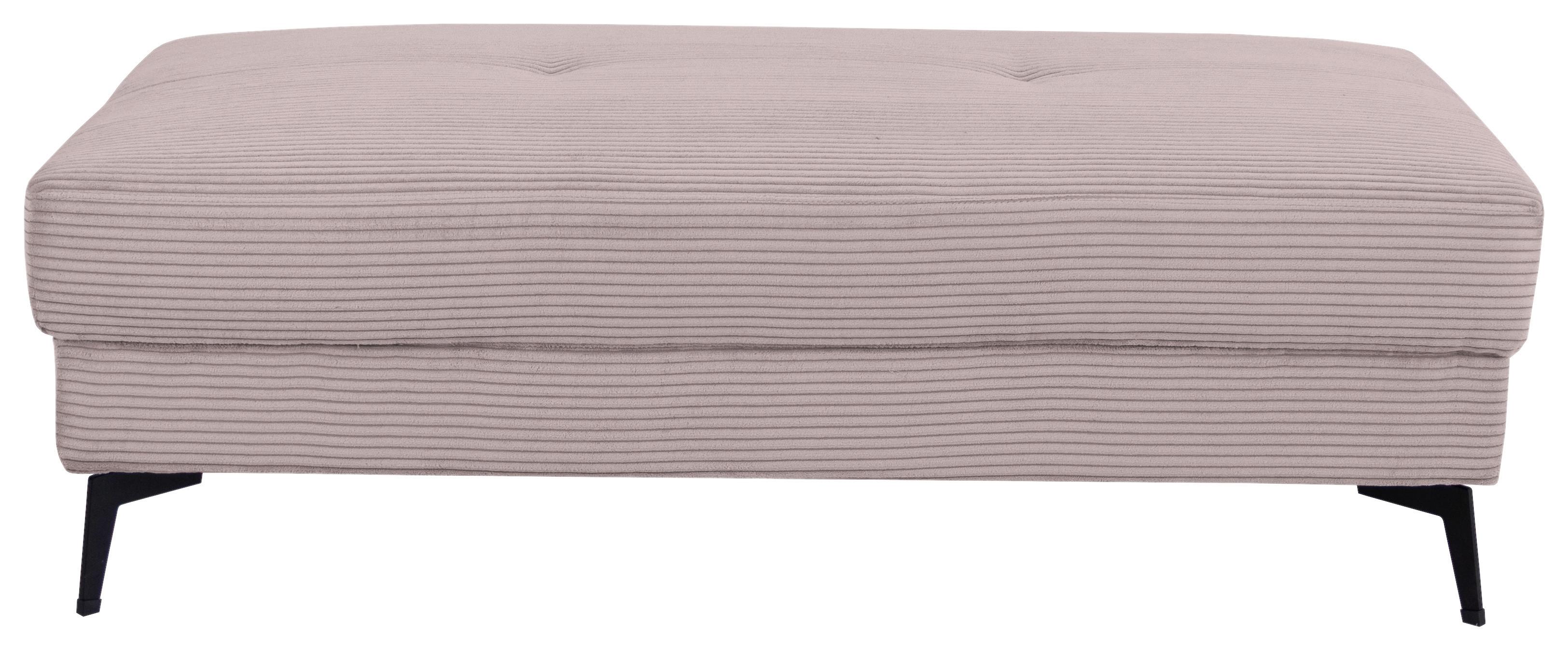 Hocker Zero Rosa B: 140 cm - Schwarz/Rosa, Trend, Textil (140/46/80cm)