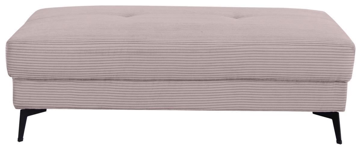 Hocker Zero Rosa B: 140 cm - Schwarz/Rosa, Trend, Textil (140/46/80cm)