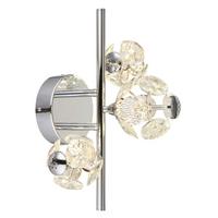 LED-Wandleuchte Virina Klar Chromfarben L:41cm - Klar/Chromfarben, KONVENTIONELL, Glas/Metall (41/33/27cm) - Globo