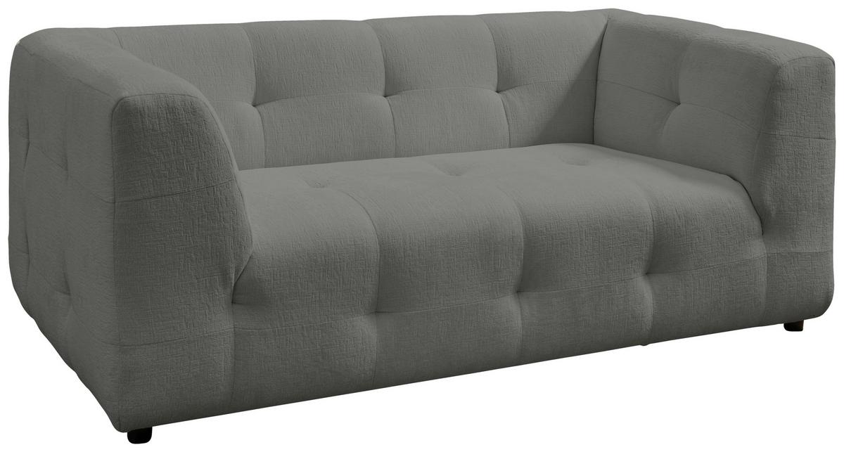 2-Sitzer-Sofa Velice, Graubraun B: 184 cm - Graubraun/Schwarz, Design, Textil (184/72/95cm) - Livetastic
