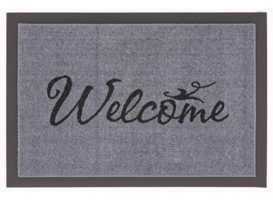 Lábtörlő Welcome - fekete/szürke, konvencionális, textil (40/60cm) Lábtörlő Welcome - fekete/szürke, konvencionális, textil (40/60cm)