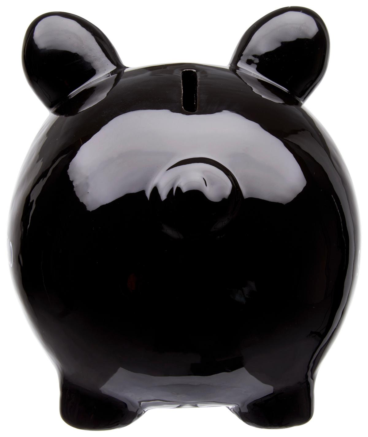 Dekoschwein Wilbur - Schwarz, MODERN, Keramik (13/15/12cm) - Luca Bessoni