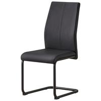 Schwingstuhl Anne Schwarz Lederlook - Schwarz, KONVENTIONELL, Textil/Metall (44/96/57cm)