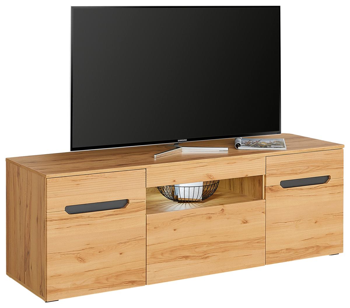 TV-Lowboard Alana 156,6 cm Crenata Dekor - MODERN, Holzwerkstoff (156,6/57,4/50cm)