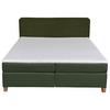 Boxbett mit Topper 180x200 Rolf - Dunkelgrün, Basics, Holzwerkstoff/Textil (180/200cm) - Livetastic