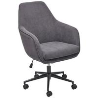 Drehstuhl Columbus - Dunkelgrau/Schwarz, LIFESTYLE, Kunststoff/Textil (63/93-98/71cm) - Livetastic