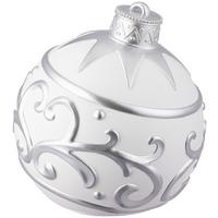 CHRISTBAUMKUGEL Andrea - Silberfarben/Weiß, KONVENTIONELL, Kunststoff (30/33cm) - Luca Bessoni