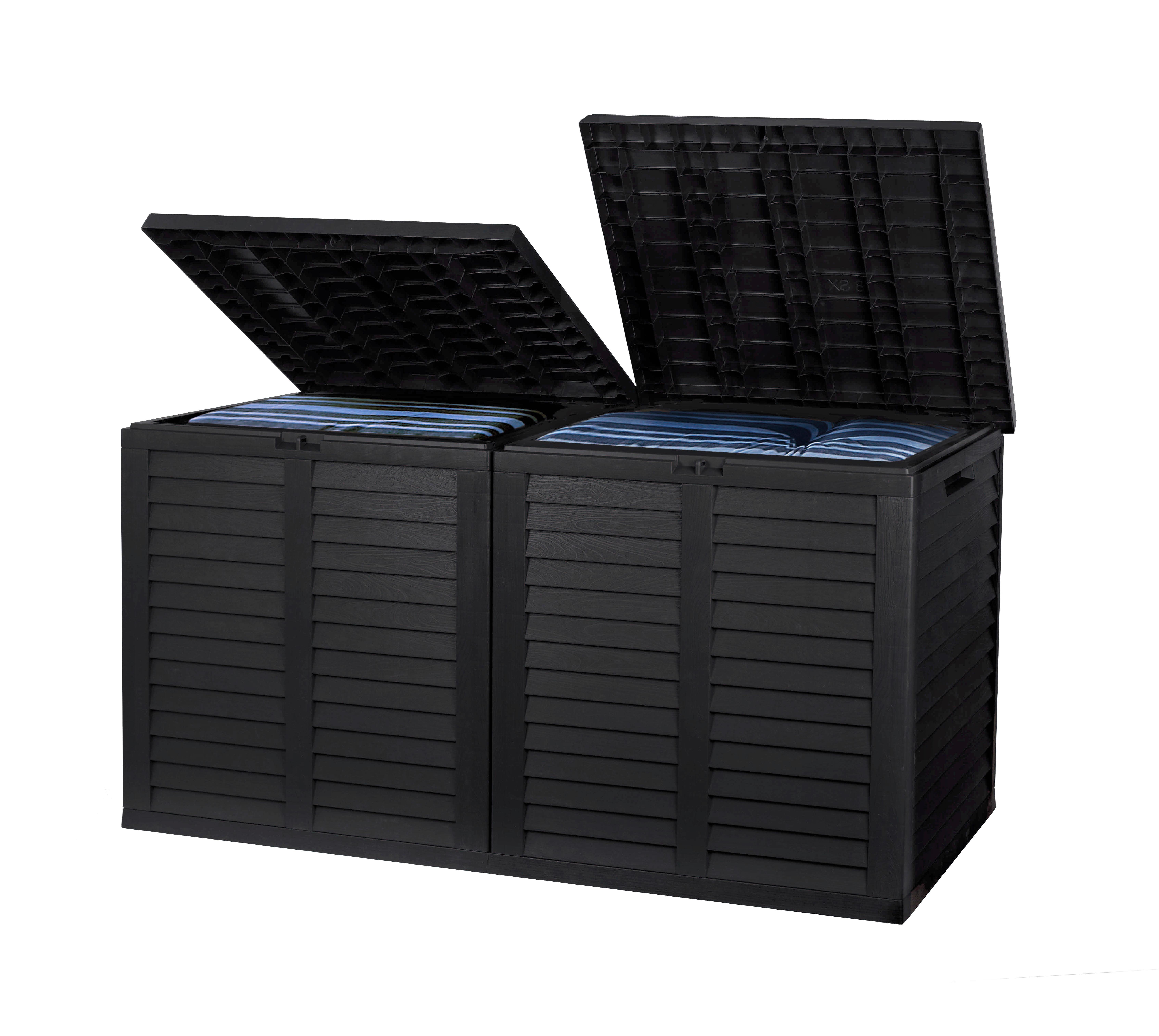 Kissenbox XXL Loungekissenbox 155x80x66 cm 750l Anthrazit - Anthrazit, Basics, Kunststoff (155/80/66cm)