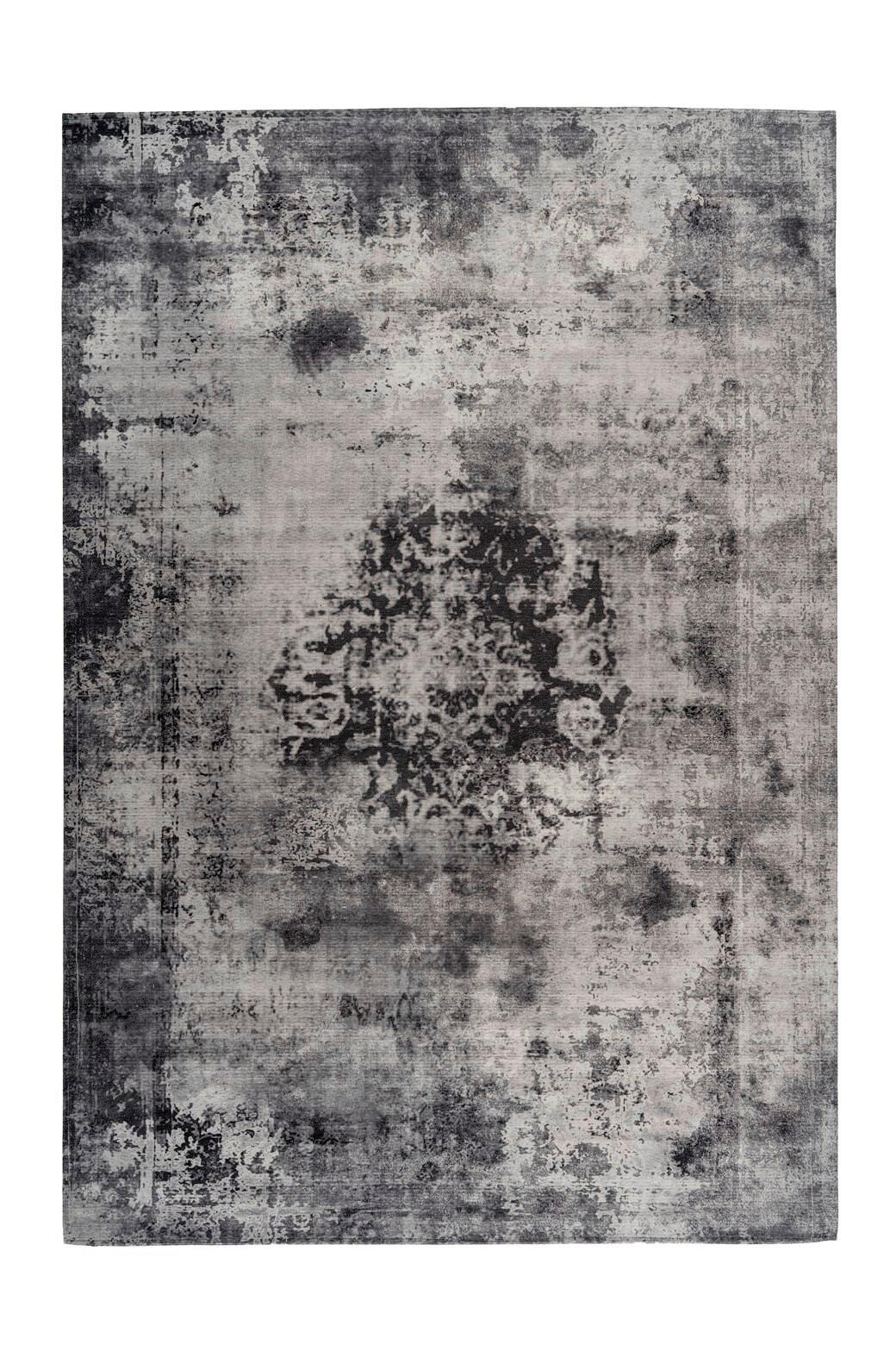 Flachwebteppich Vintage Grau, 140x200 cm - Grau, KONVENTIONELL, Textil (140/200cm) - Kayoom