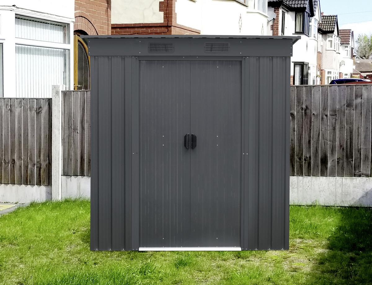 Gerätehaus ohne Boden 174x174x110 cm - Anthrazit, Basics, Metall (174/174/110cm)