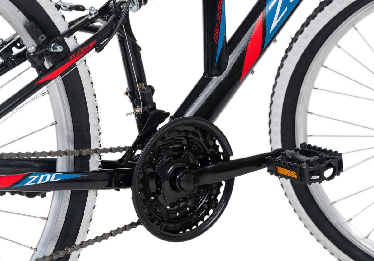 Mountainbike Fully 26 Zoll Zodiac 21 Gänge - Schwarz, Basics, Metall (180/70/100cm) - KS Cycling