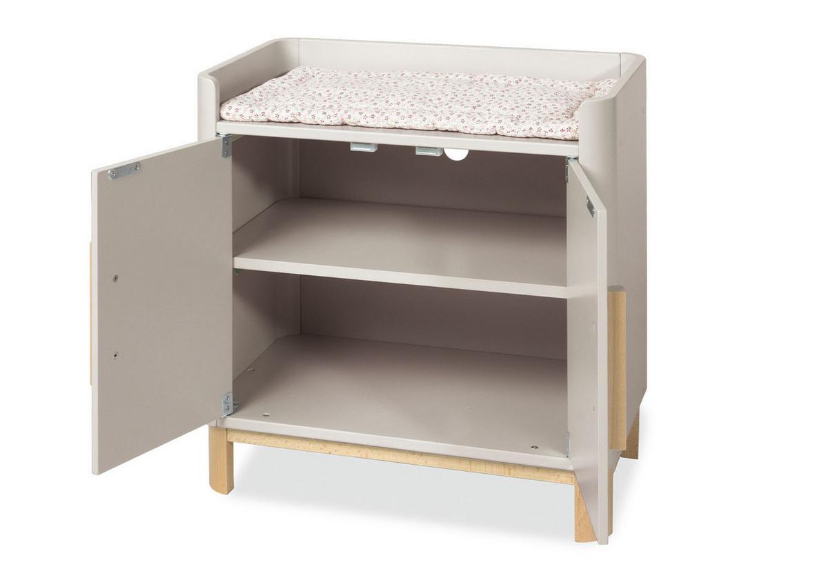 Puppenwickelkommode Buche LxBxH: 47x31x47 cm - Beige/Naturfarben, Basics, Holz (47/31/47cm) - Pinolino