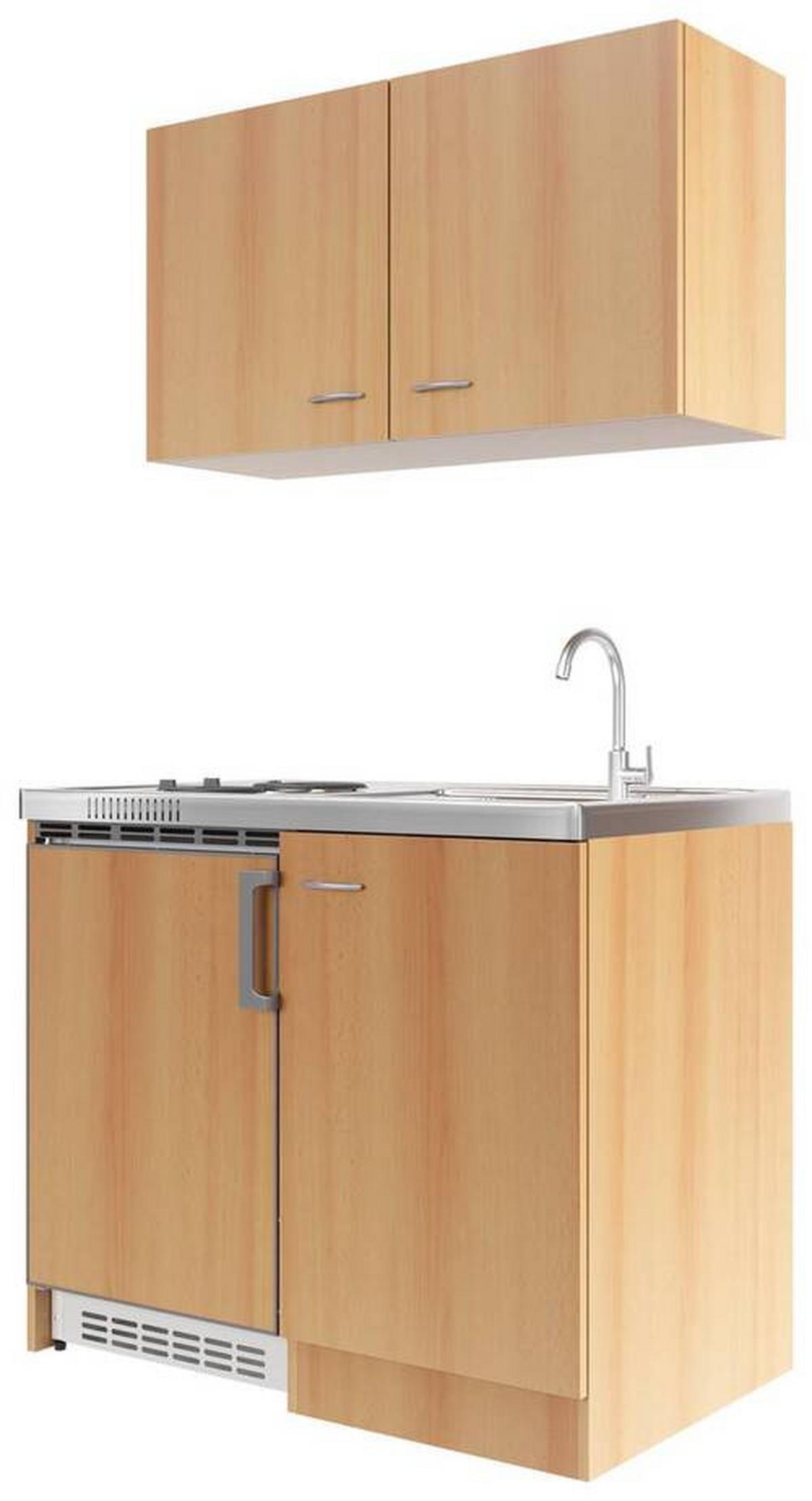 Miniküche Nano Buchefarben B: 100 cm - Buchefarben, MODERN, Holzwerkstoff (100cm) - FlexWell