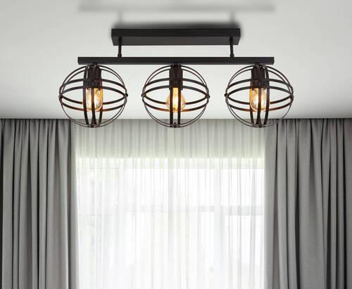 Deckenleuchte 15639-3D - Schwarz, Trend, Metall (70/20/32cm) - Globo