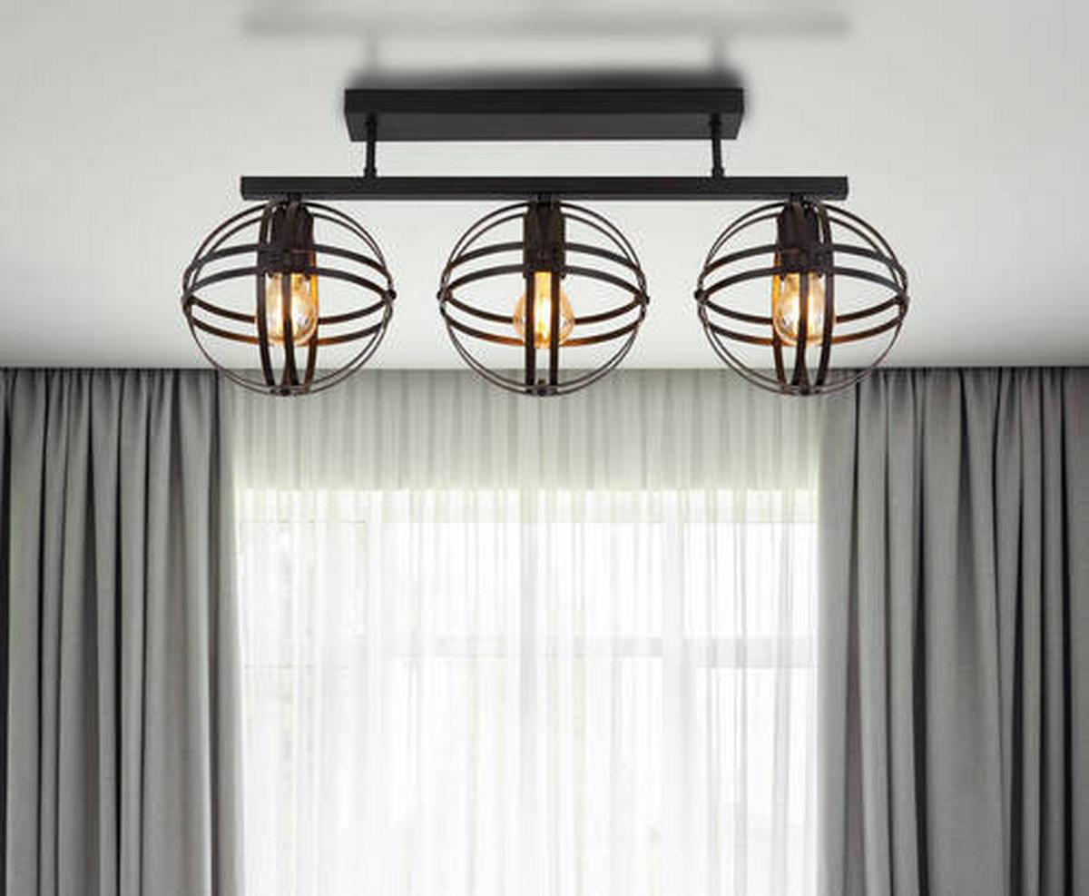 Deckenleuchte 15639-3D - Schwarz, Trend, Metall (70/20/32cm) - Globo