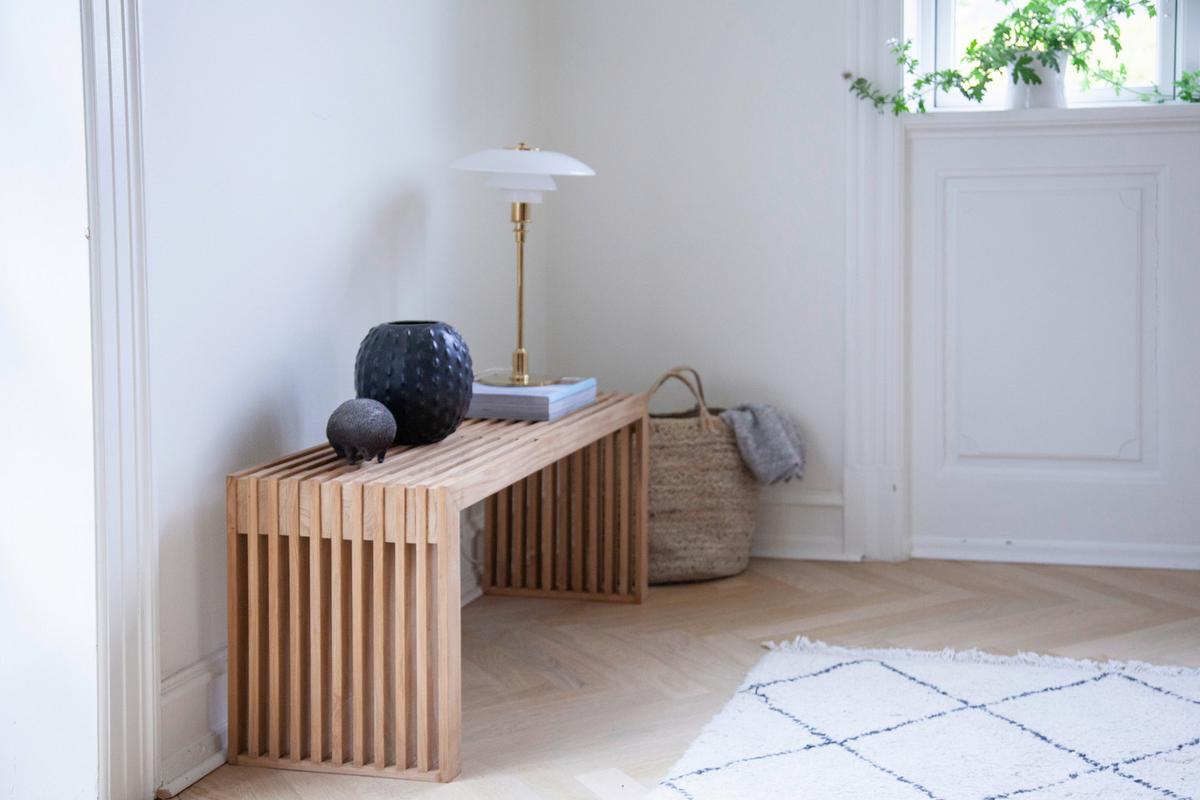 Sitzbank Teakfarben Rib Bht: 104x43x35 Cm - Teakfarben, KONVENTIONELL, Holz (104/43/35cm) - MID.YOU
