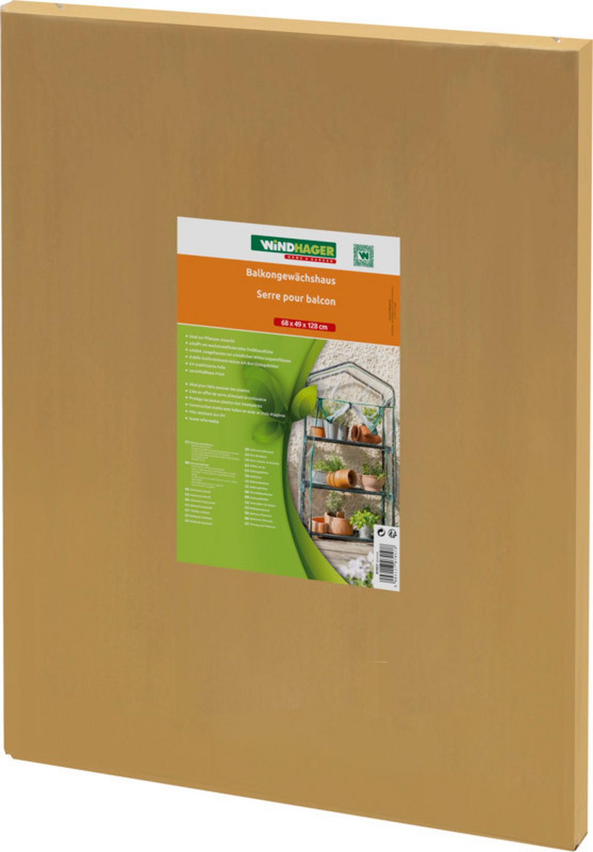 SKLENÍK NA BALKÓN TRANSPARENT - průhledné, Basics, kov (68/128/49cm)