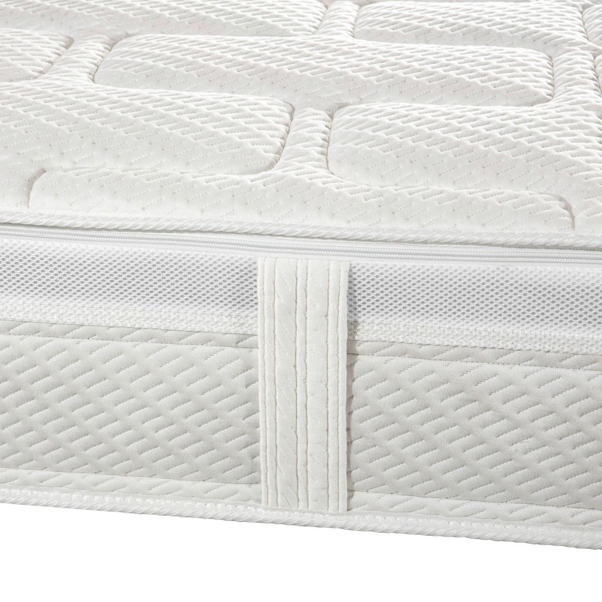 Taschenfederkernmatratze Econo 90x200cm Mittelfest - Weiß, Textil (90/200cm) - Primatex