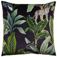 DEKORAČNÝ VANKÚŠ Junglelife, 60/60cm, čierna - čierna, Konventionell, textil (60/60cm) - Modern Living