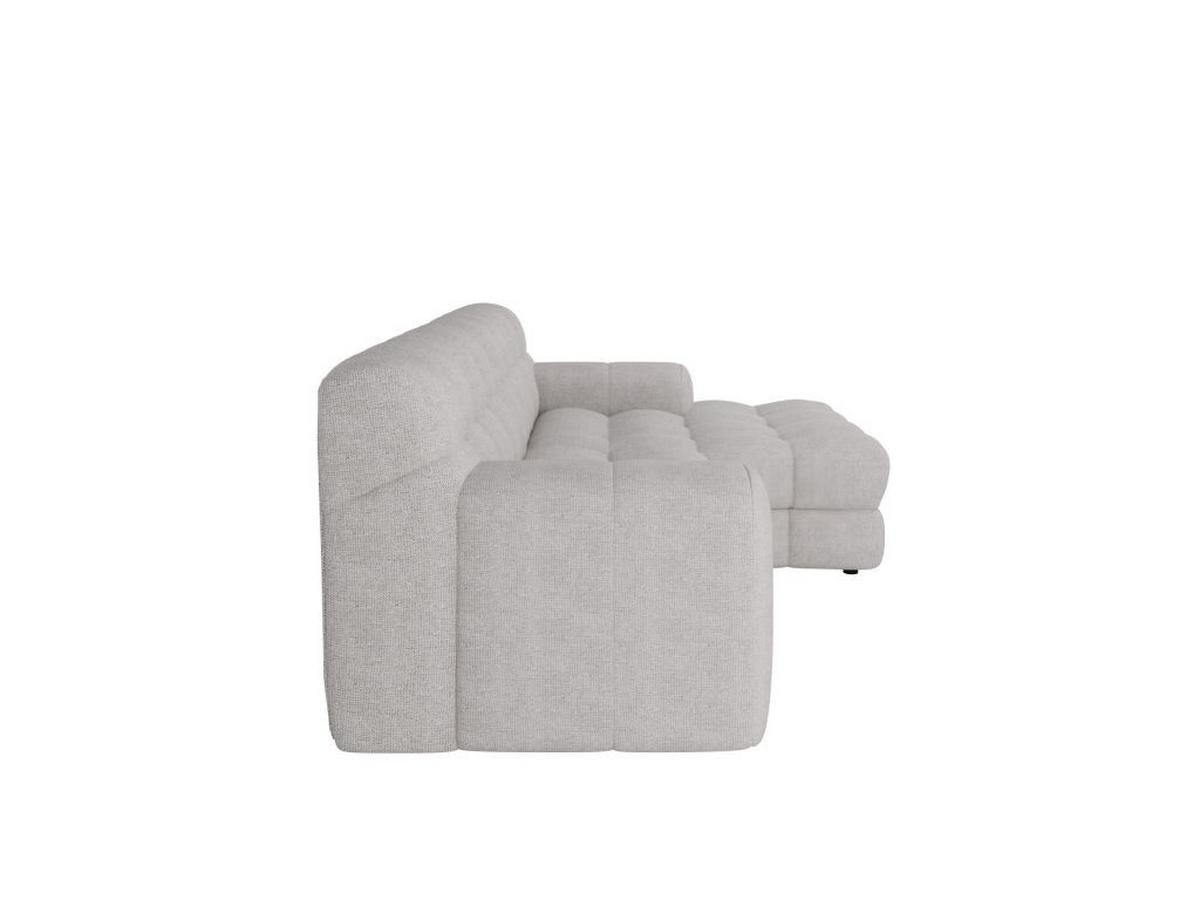 Dizajnová sedačka KARL, pravá, sivá - čierna/sivá, Modern, textil/plast (287/169cm) - Bessagi Home