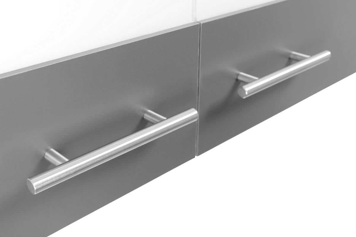 Miniküche Merle Grau/Eiche Dekor B:100cm - Eichefarben/Grau, Basics, Glas/Holzwerkstoff (100cm) - Respekta