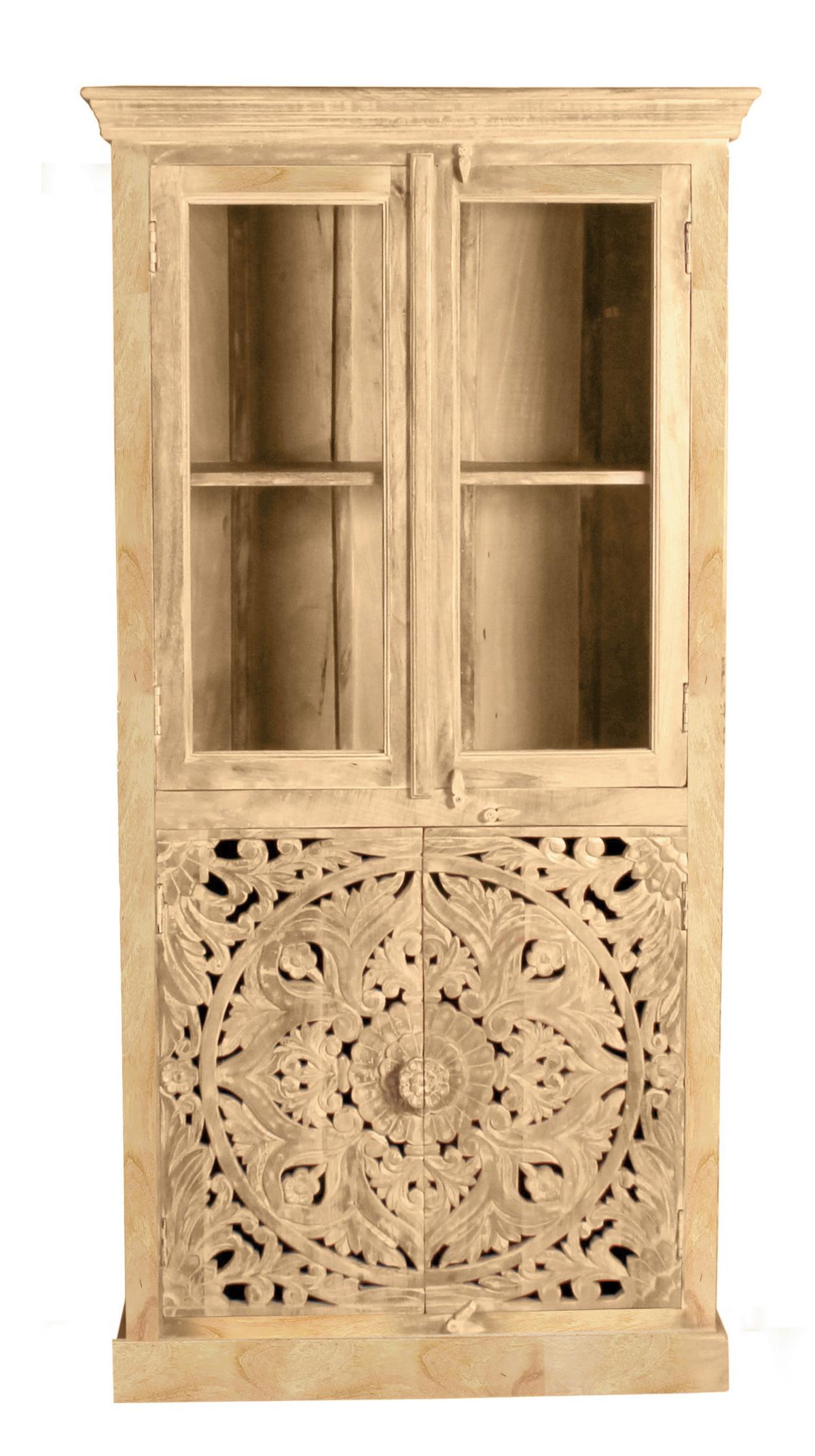 VITRINE Naturfarben B: 90cm - Naturfarben, Design, Holz (90/180/45cm) - MID.YOU