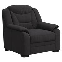 Křeslo MARCUS, černá žinylka - černá, Basics, textil/plast (97/99/99cm) - MID.YOU