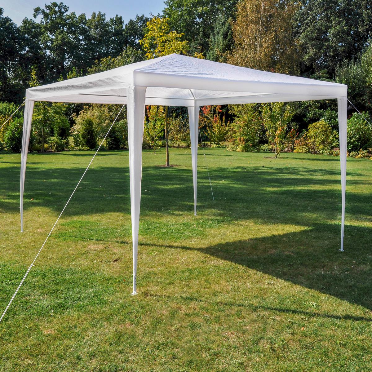 Pavillon 300x300 cm, Regenabweisend - Weiß, Basics, Kunststoff/Metall (300/245/300cm)