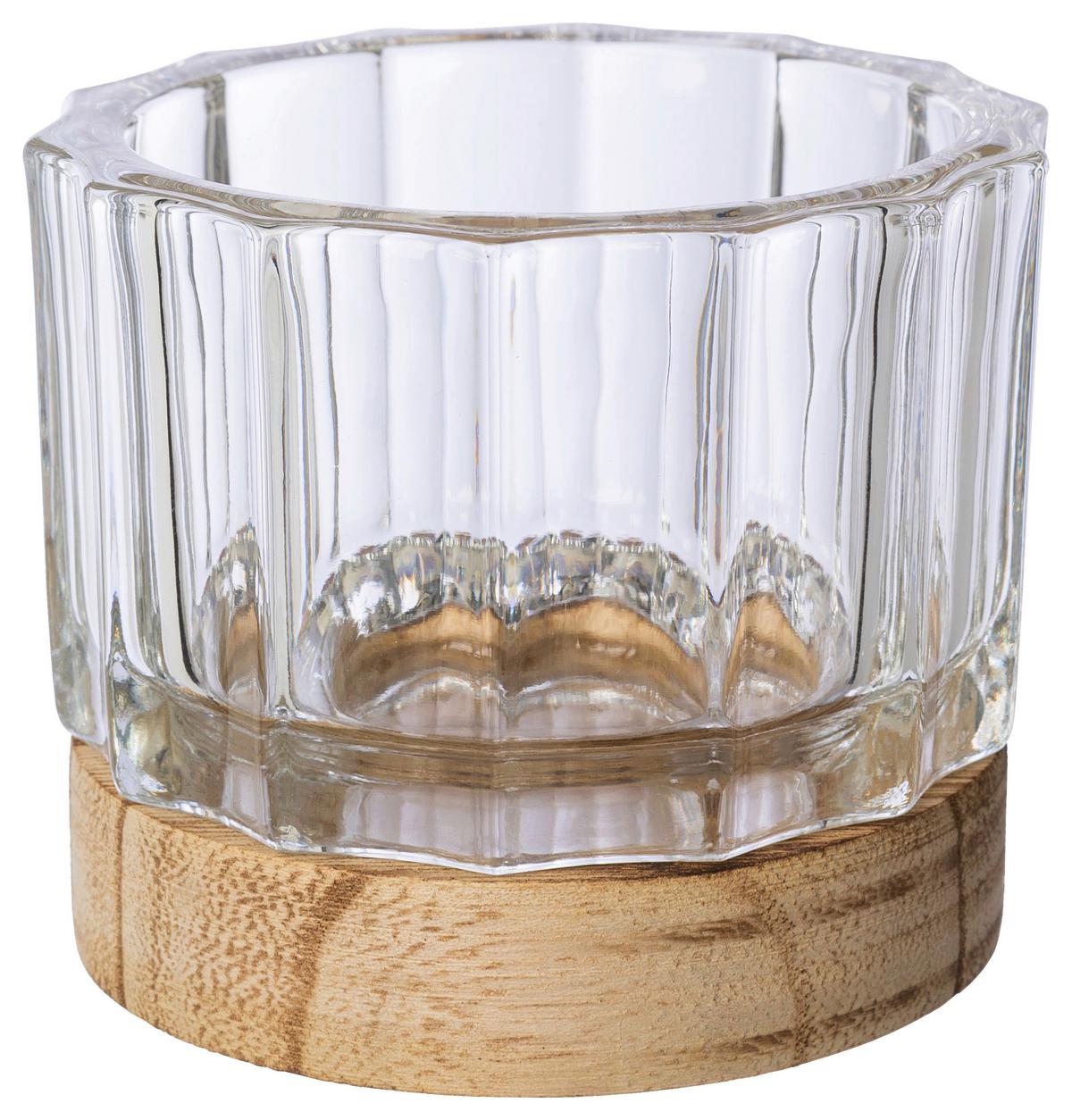 SVIETNIK MAJA II - hnedá/číra, Basics, sklo (8,5/13cm) - Modern Living