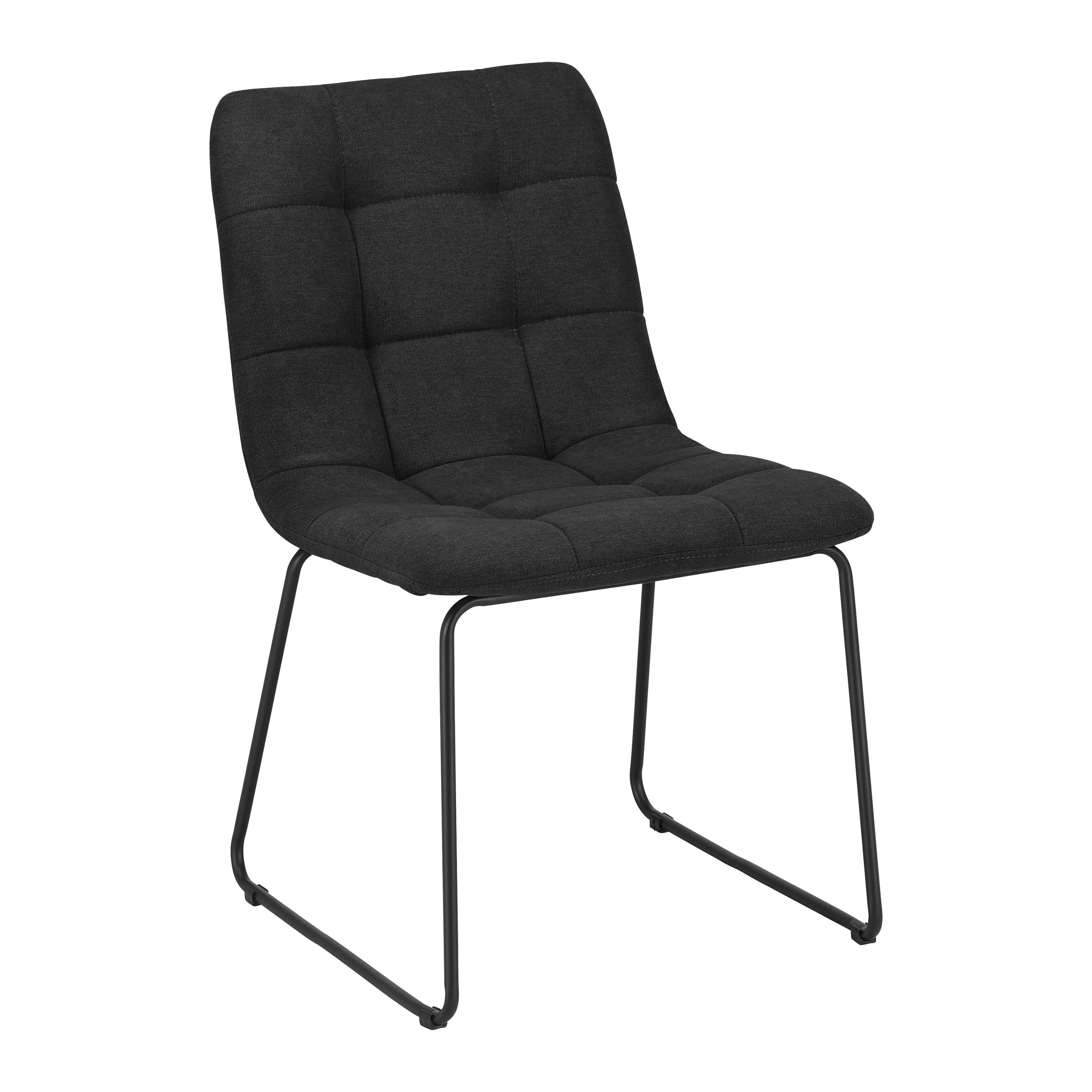 Stolička MIA tmavosivá - čierna/tmavosivá, Modern, kov/drevo (46/82/58cm) - Bessagi Home