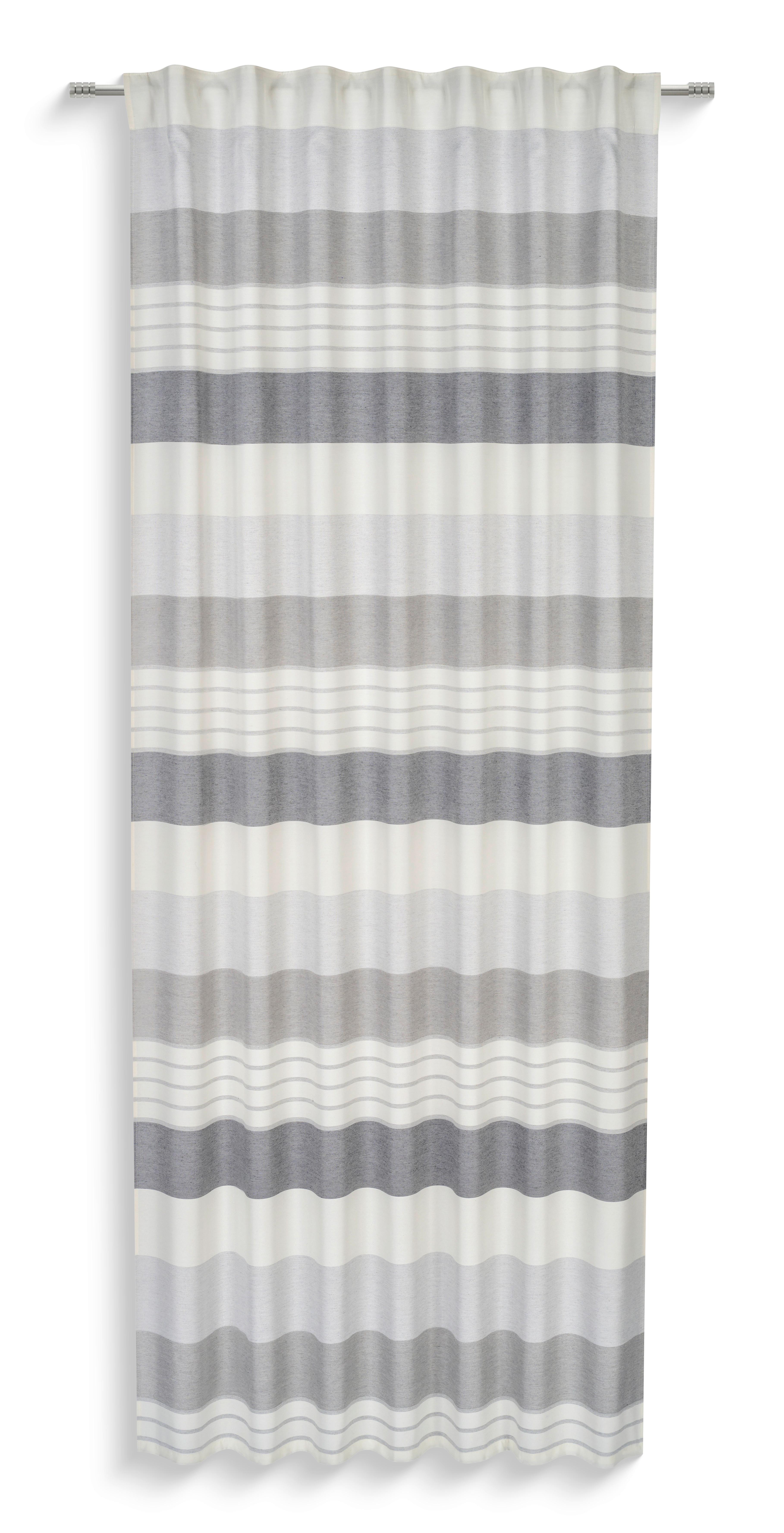 Fertigvorhang Carla - Grau, MODERN, Textil (140/245cm) - Luca Bessoni