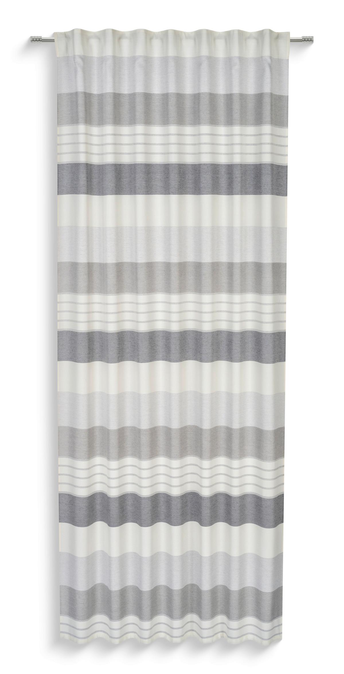 Fertigvorhang Carla - Grau, MODERN, Textil (140/245cm) - Luca Bessoni