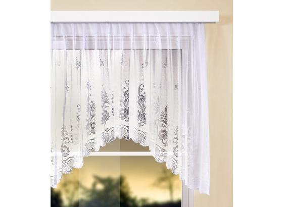 Blumenfensterstore Andrea - Weiß, KONVENTIONELL, Textil (450/145cm) - Ombra Blumenfensterstore Andrea - Weiß, KONVENTIONELL, Textil (450/145cm) - Ombra