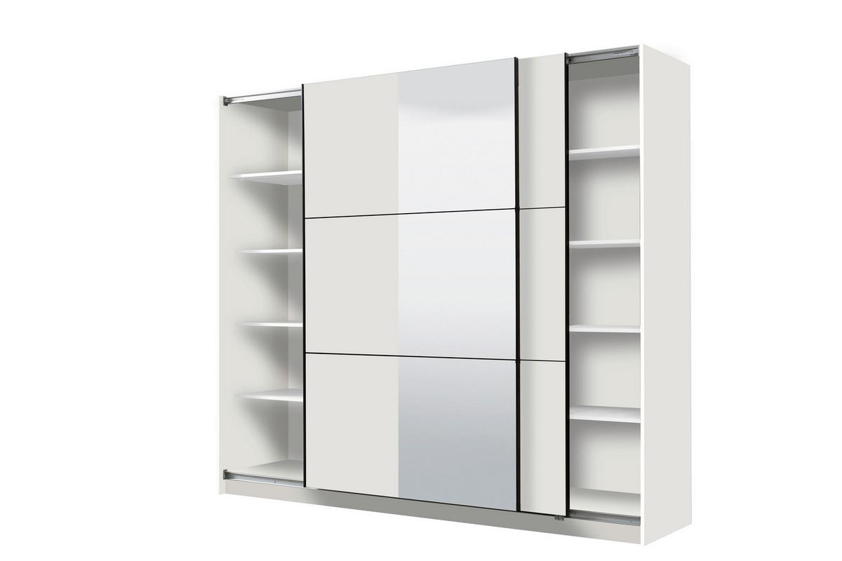 Tolóajtós Szekrény Sierra 236/210 Cm - fehér, Basics, faalapú anyag (236,5/210/62,5cm)