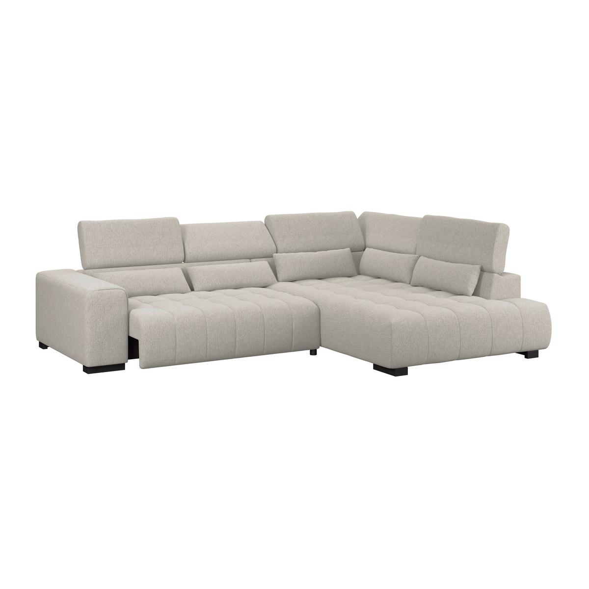 Ecksofa Matera Beige/Naturfarben 311x226 cm - Beige/Schwarz, Trend, Textil (311/226cm)