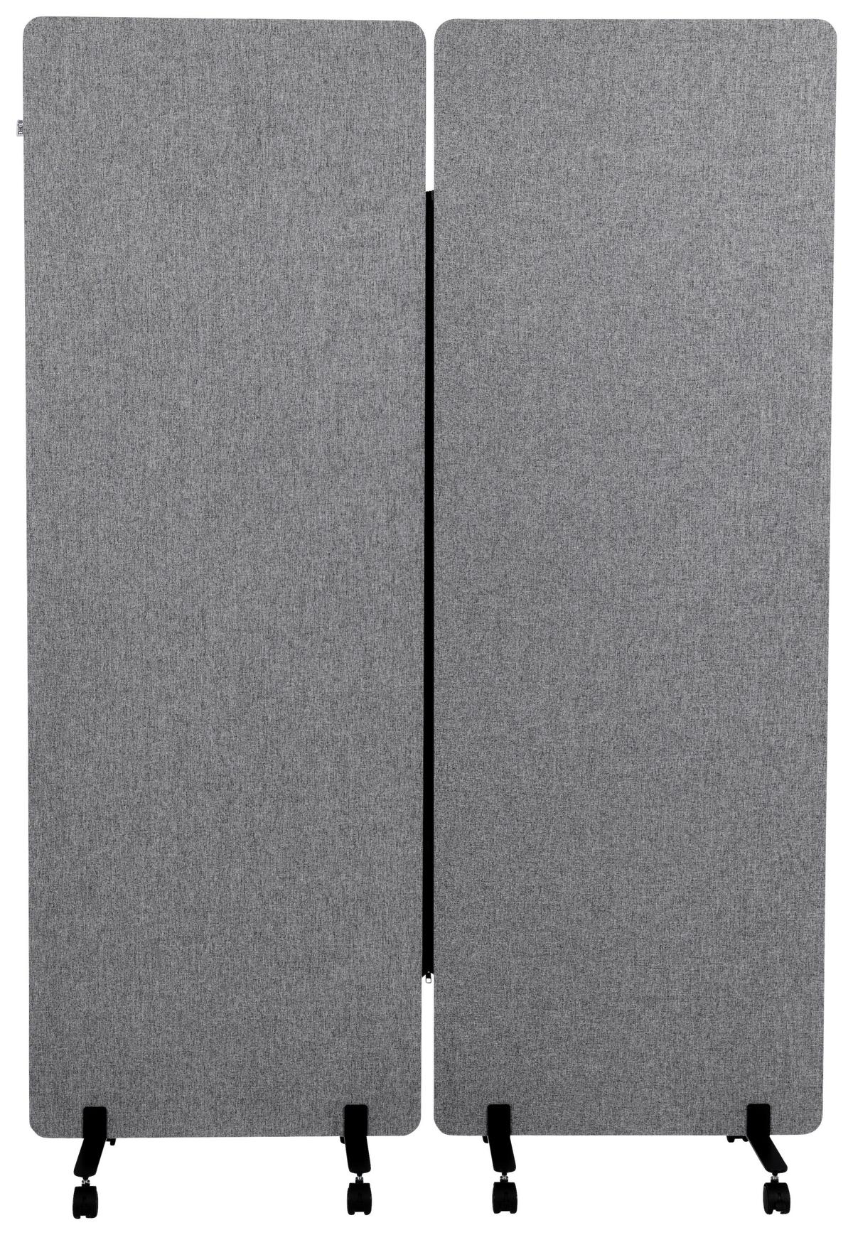 Trennwand Flexmiut - Dunkelgrau, Basics, Kunststoff/Textil (60/177/35cm) - MID.YOU