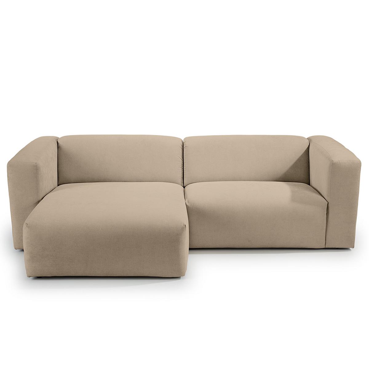 Ecksofa Bolt, Taupe S: 255x160 cm - Taupe, MODERN, Textil (255/160cm) - Trendmanufaktur