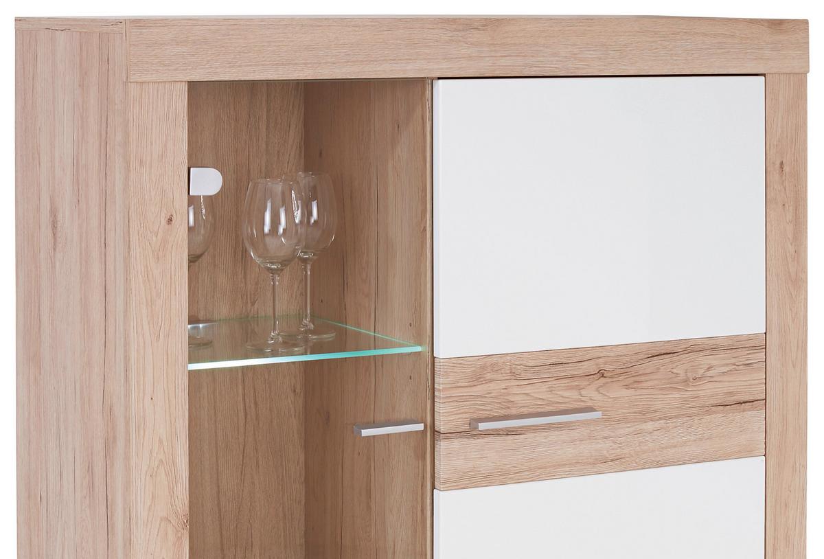 Odporúčaná kombinácia MALTA - SAN REMO 5 - biela/farba duba, Modern, kompozitné drevo/plast (329/197/42cm)